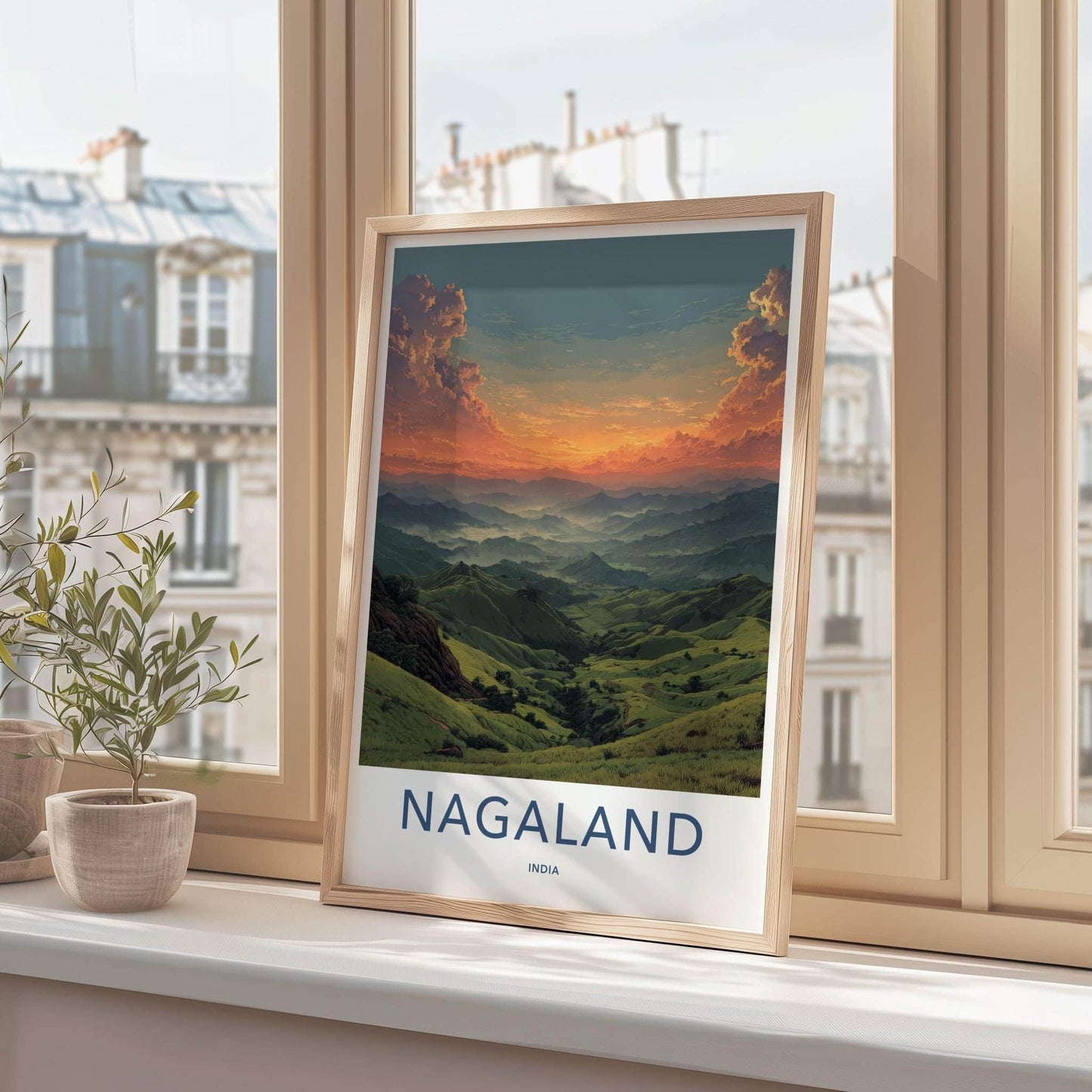 Nagaland Poster - India Travel Art - Nagaland Misty Mountains Home Decor