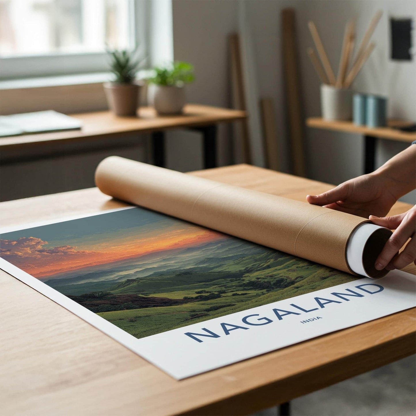 Nagaland Poster - India Travel Art - Nagaland Misty Mountains Home Decor