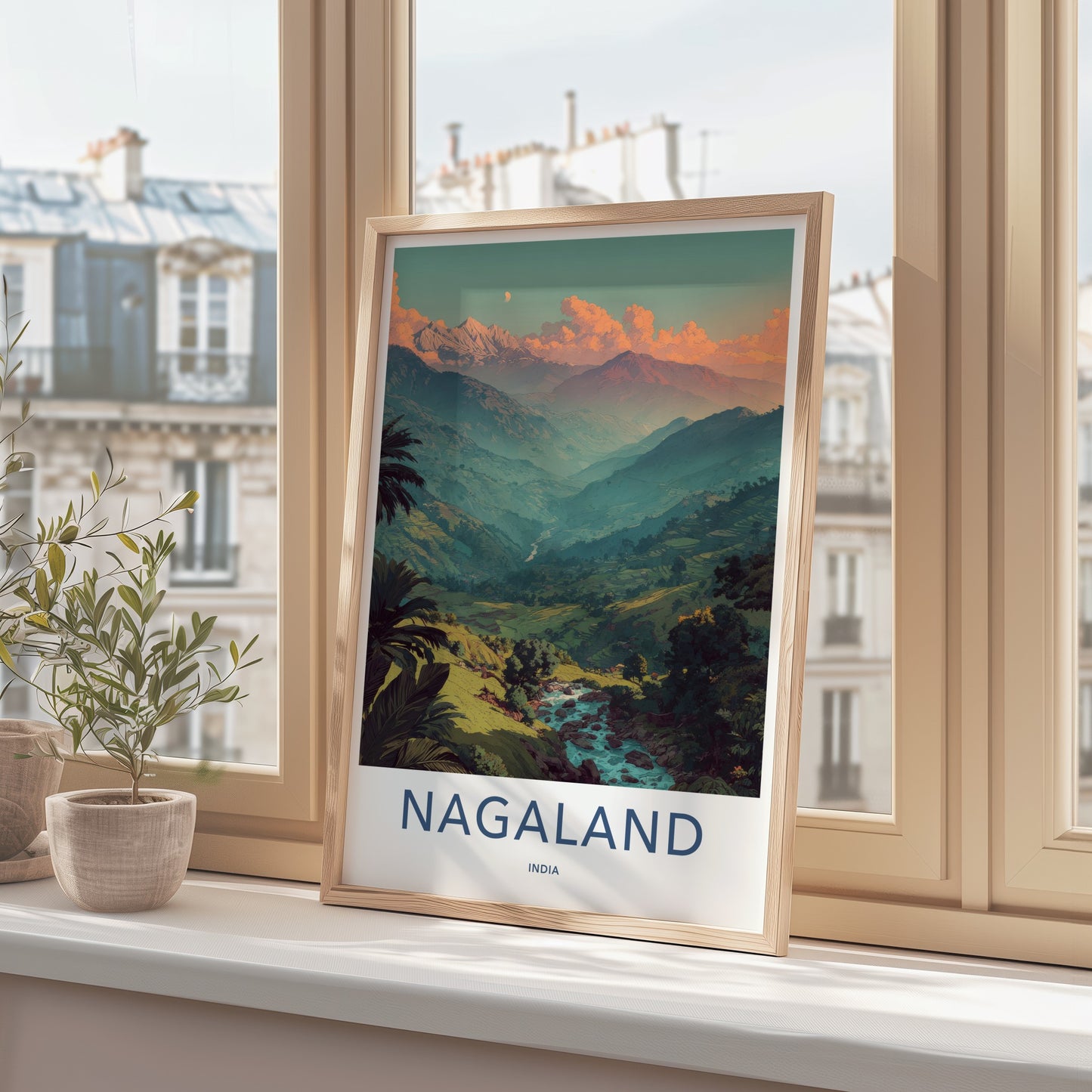 Nagaland Poster - India Travel Art - Nagaland Mountain Valley Home Decor