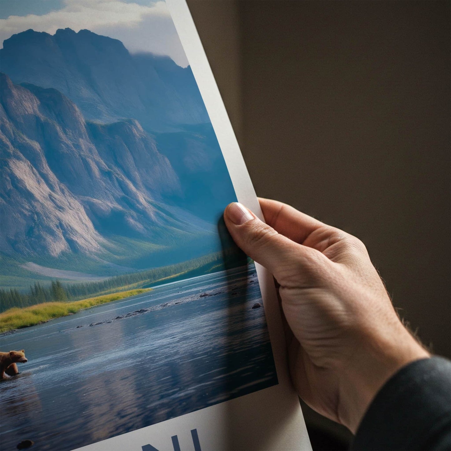 Nahanni National Park Poster - Canada Travel Art - Grizzly Mountain River Home Decor