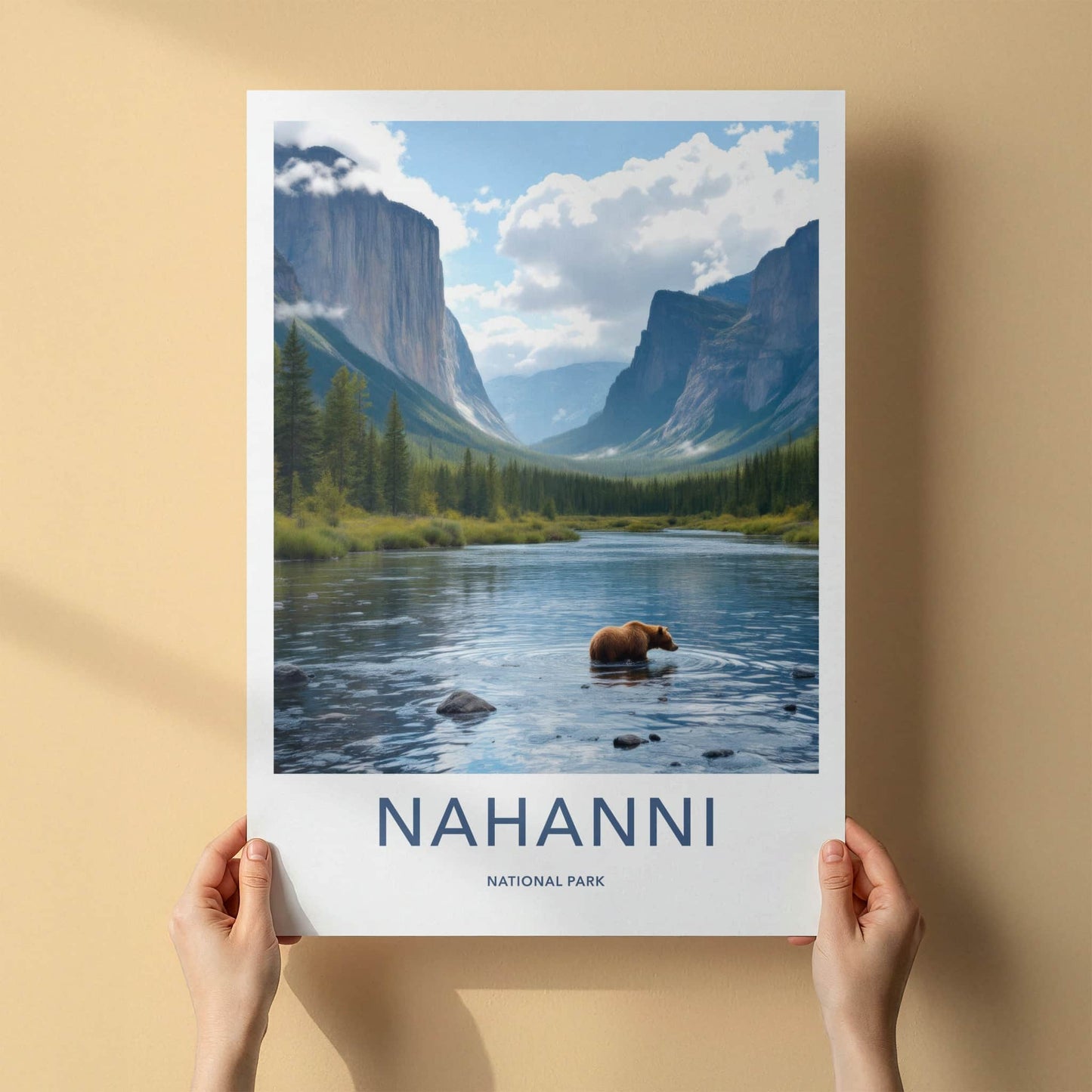 Nahanni National Park Poster - Canada Travel Art - Wild Bear River Home Decor