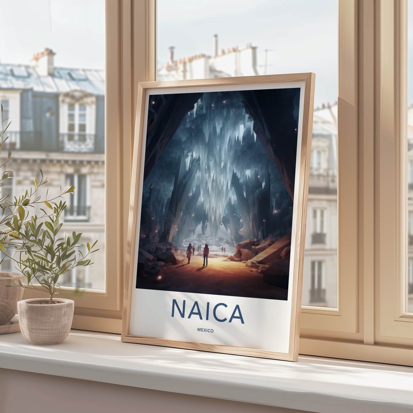 Naica Poster - Mexico Framed Print - Giant Crystal Cave Lounge Decor