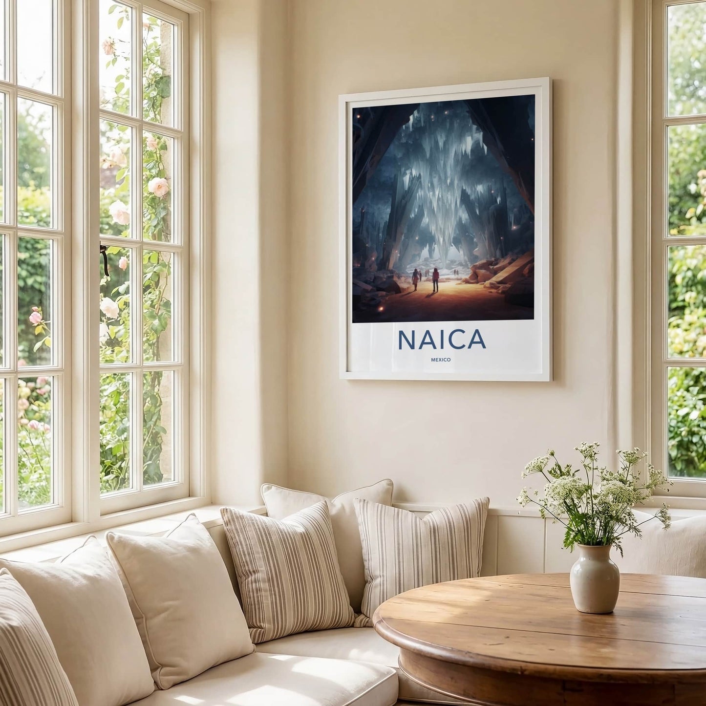 Naica Poster - Mexico Framed Print - Giant Crystal Cave Lounge Decor