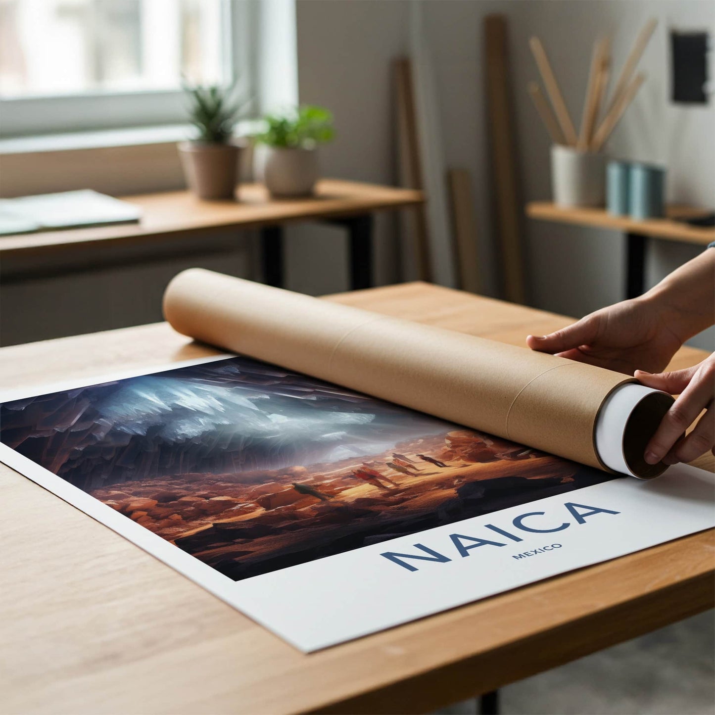 Naica Poster - Mexico Travel Print - Giant Crystal Cavern Gallery Art