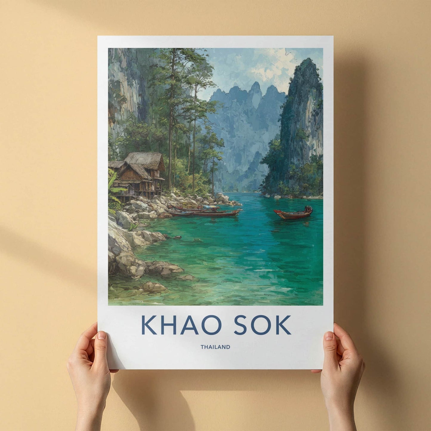 Khao Sok Poster - Thailand Travel Art