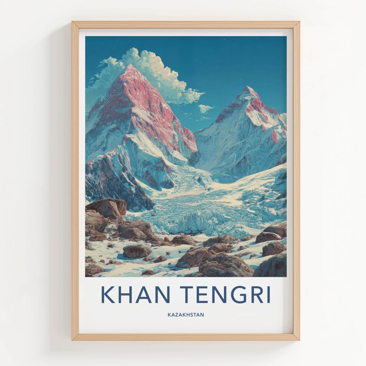 Khan Tengri Poster - Kazakhstan Art Print