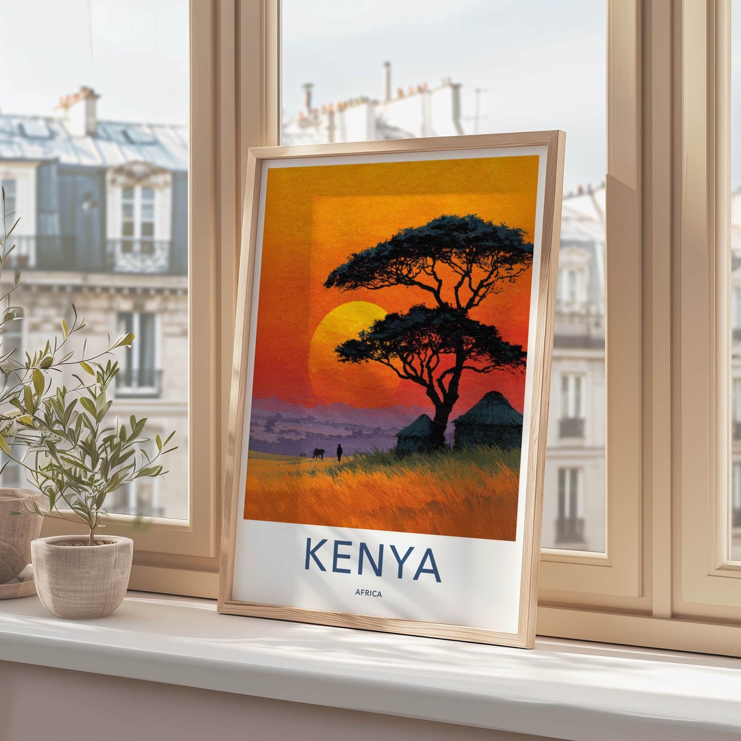 Kenya Poster - Savannah Framed Art