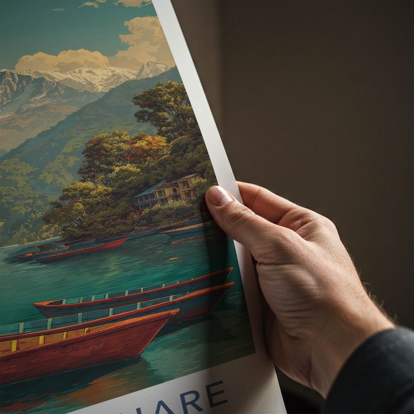 Machapuchare Poster - Nepal Travel Print