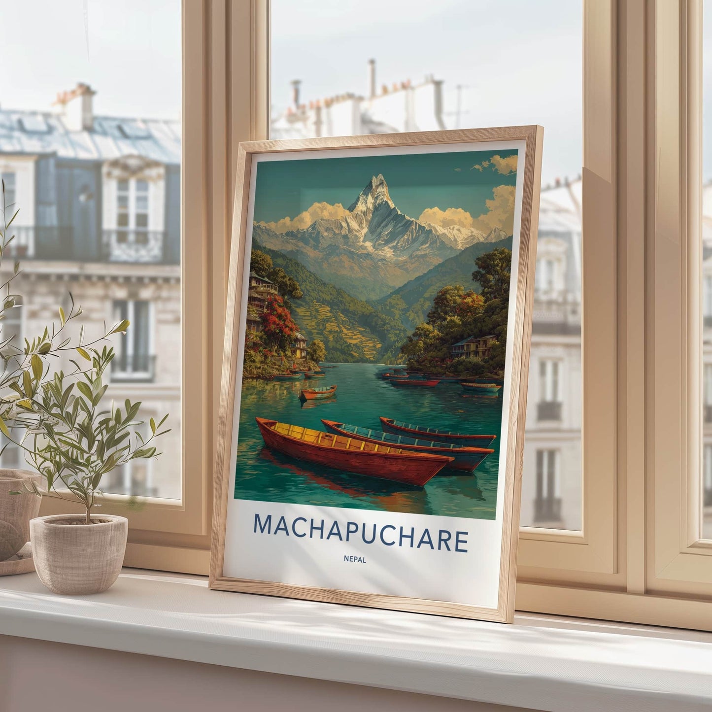 Machapuchare Poster - Nepal Travel Print