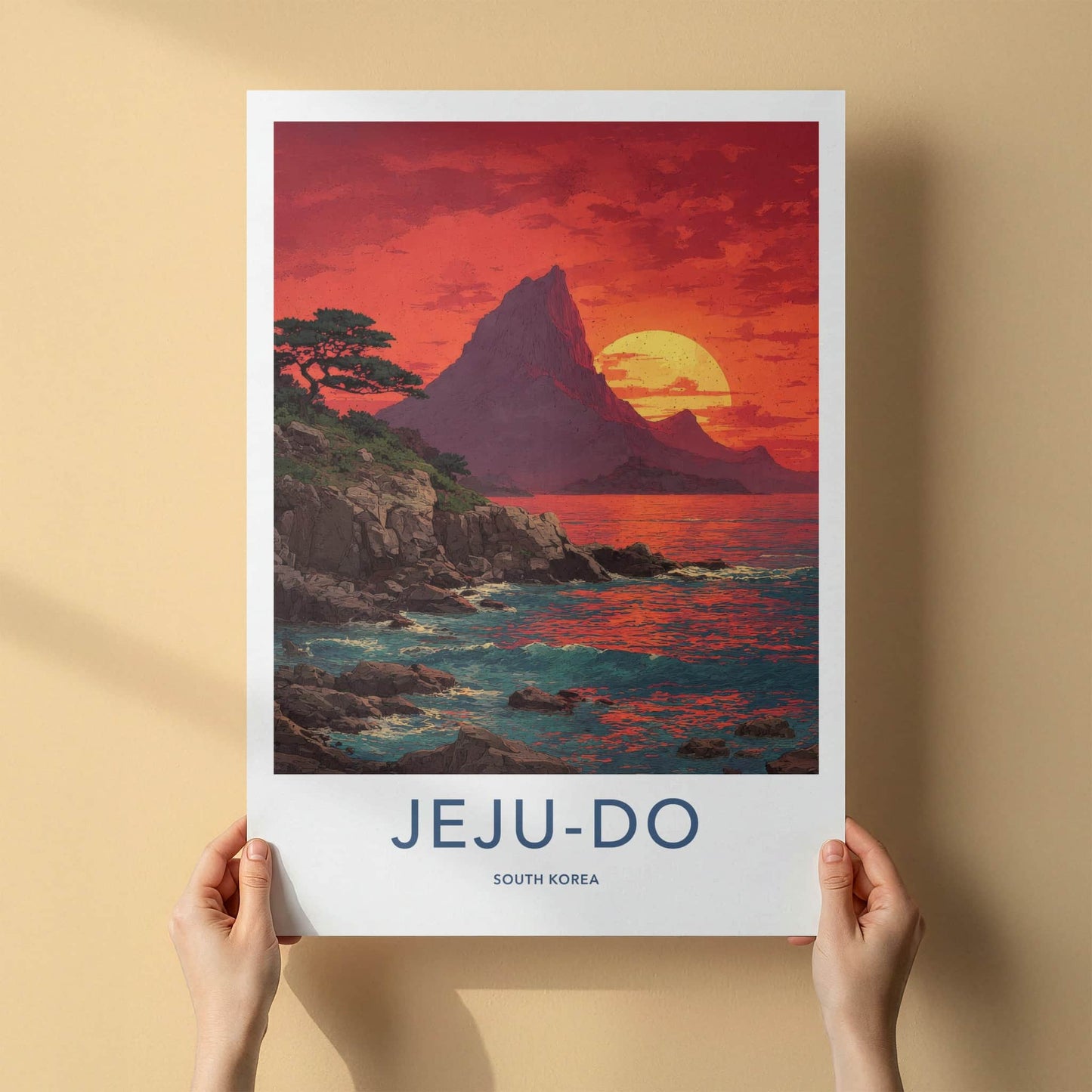 Jeju Island Poster - South Korea Framed Print