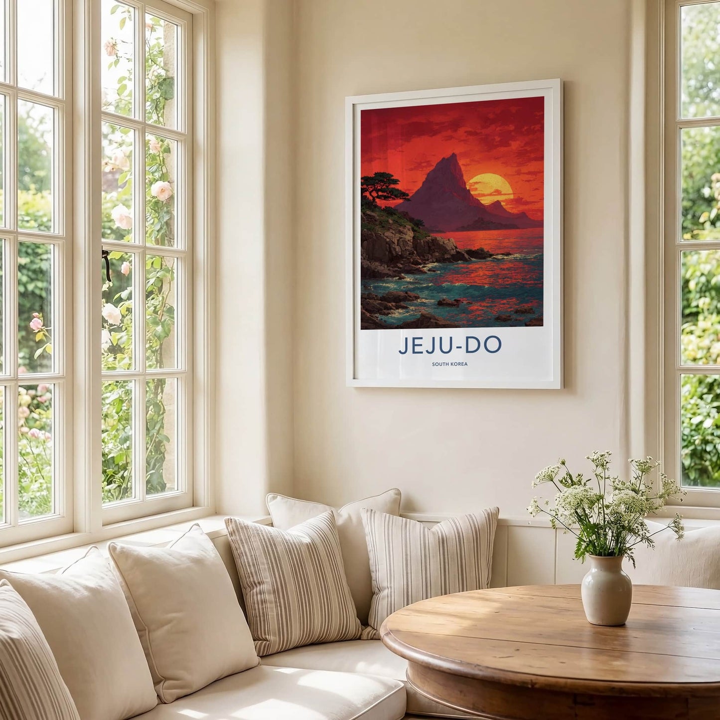 Jeju Island Poster - South Korea Framed Print