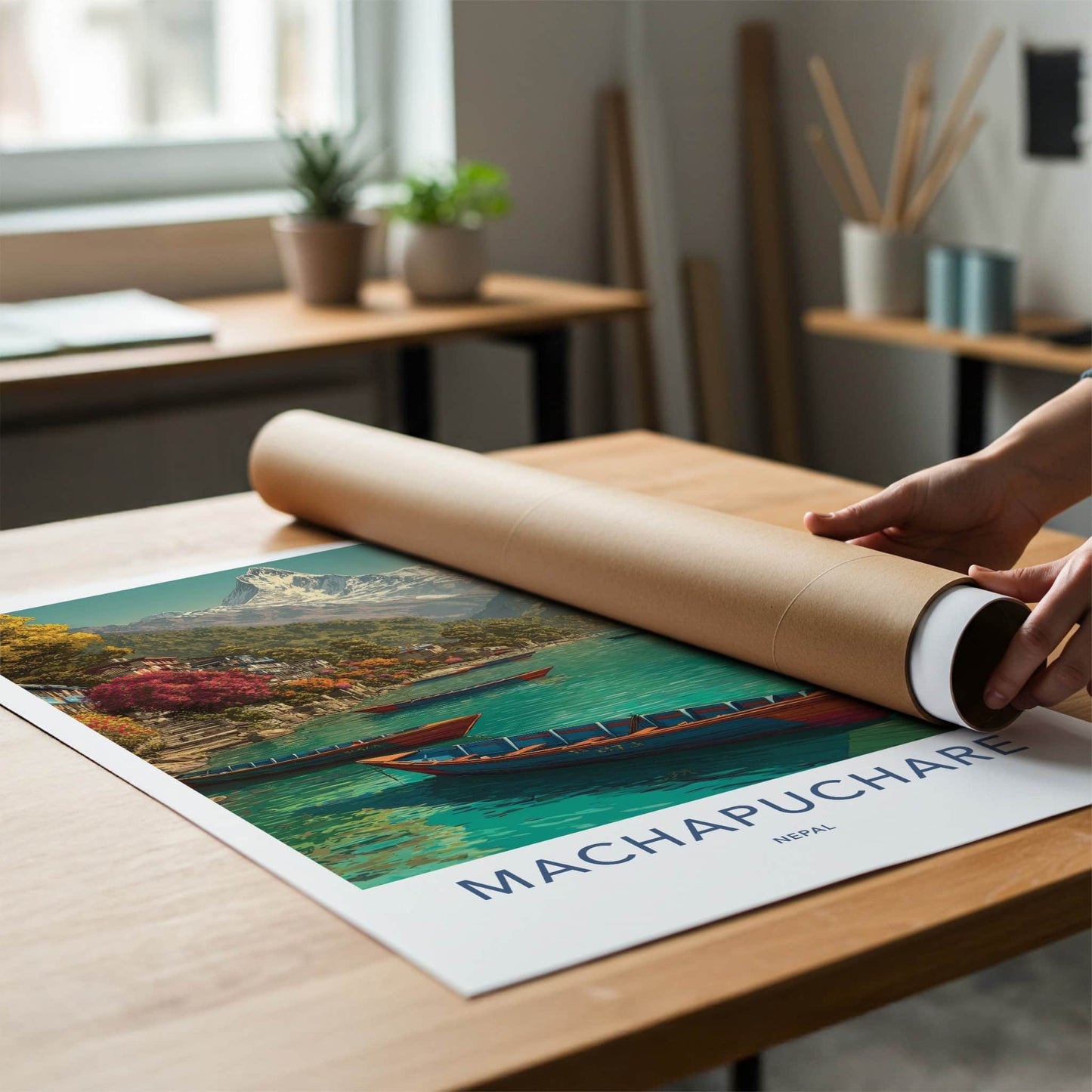 Machapuchare Poster - Nepal Travel Art
