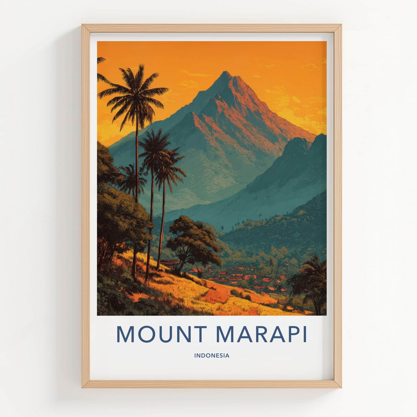 Marapi Poster - Indonesia Wall Art