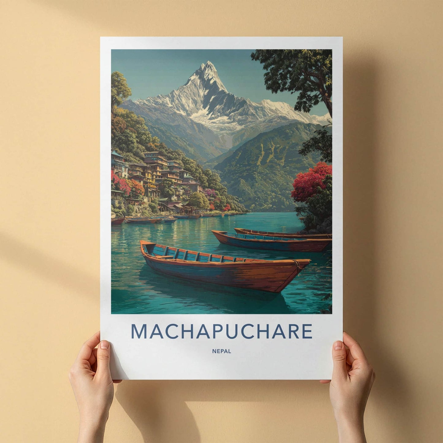 Machapuchare Poster - Nepal Art Print
