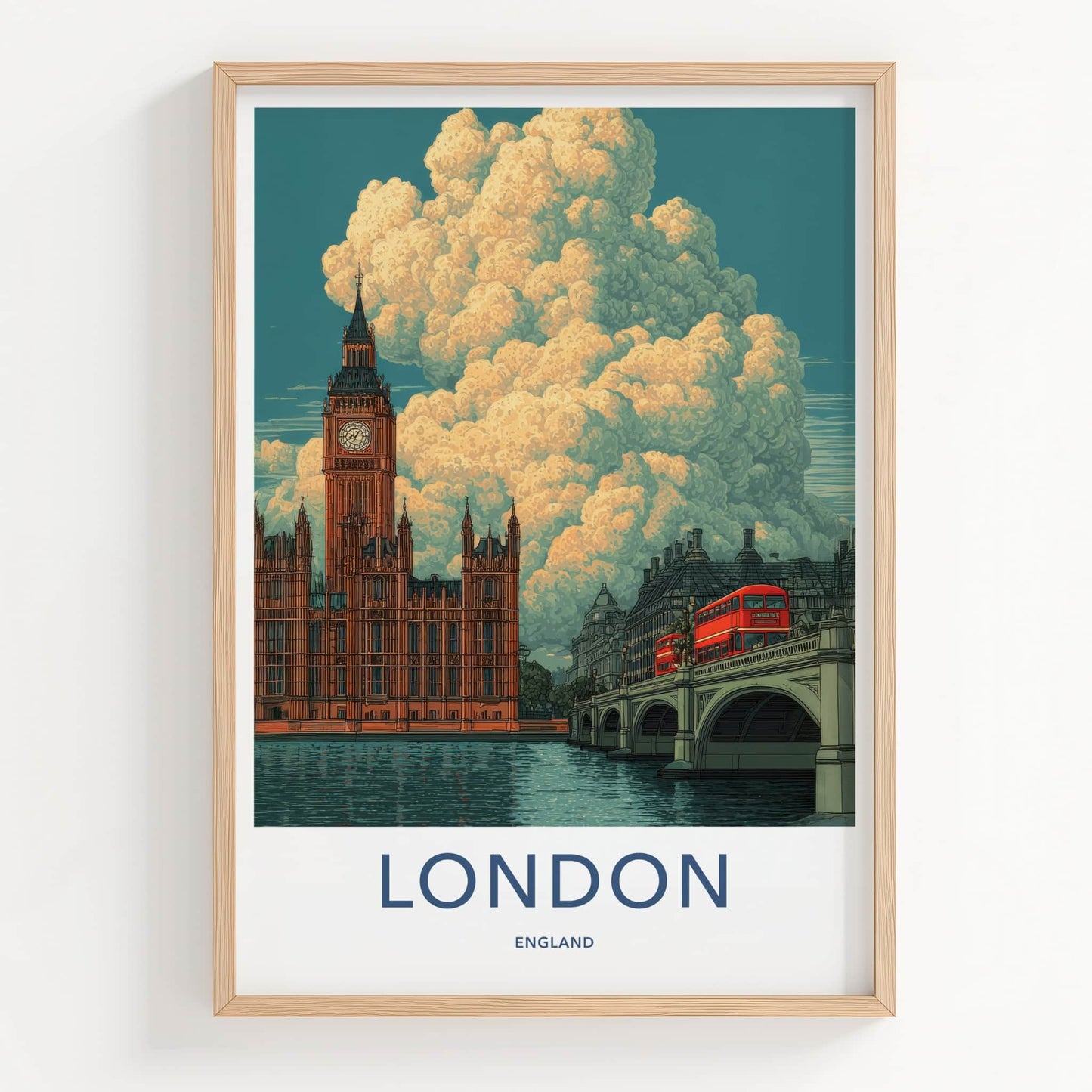 Westminster Bridge Poster - United Kingdom Framed Print