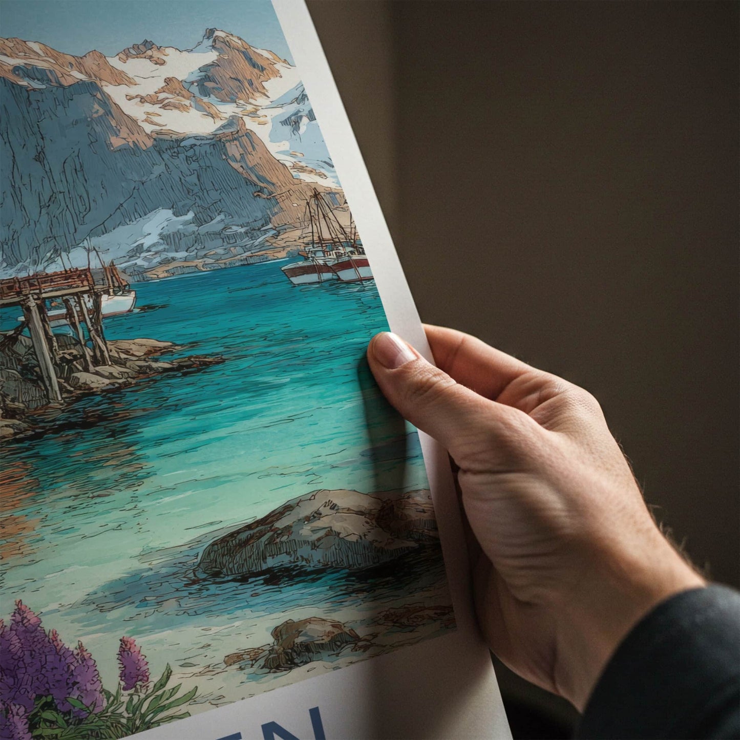 Lofoten Poster - Norway Framed Art