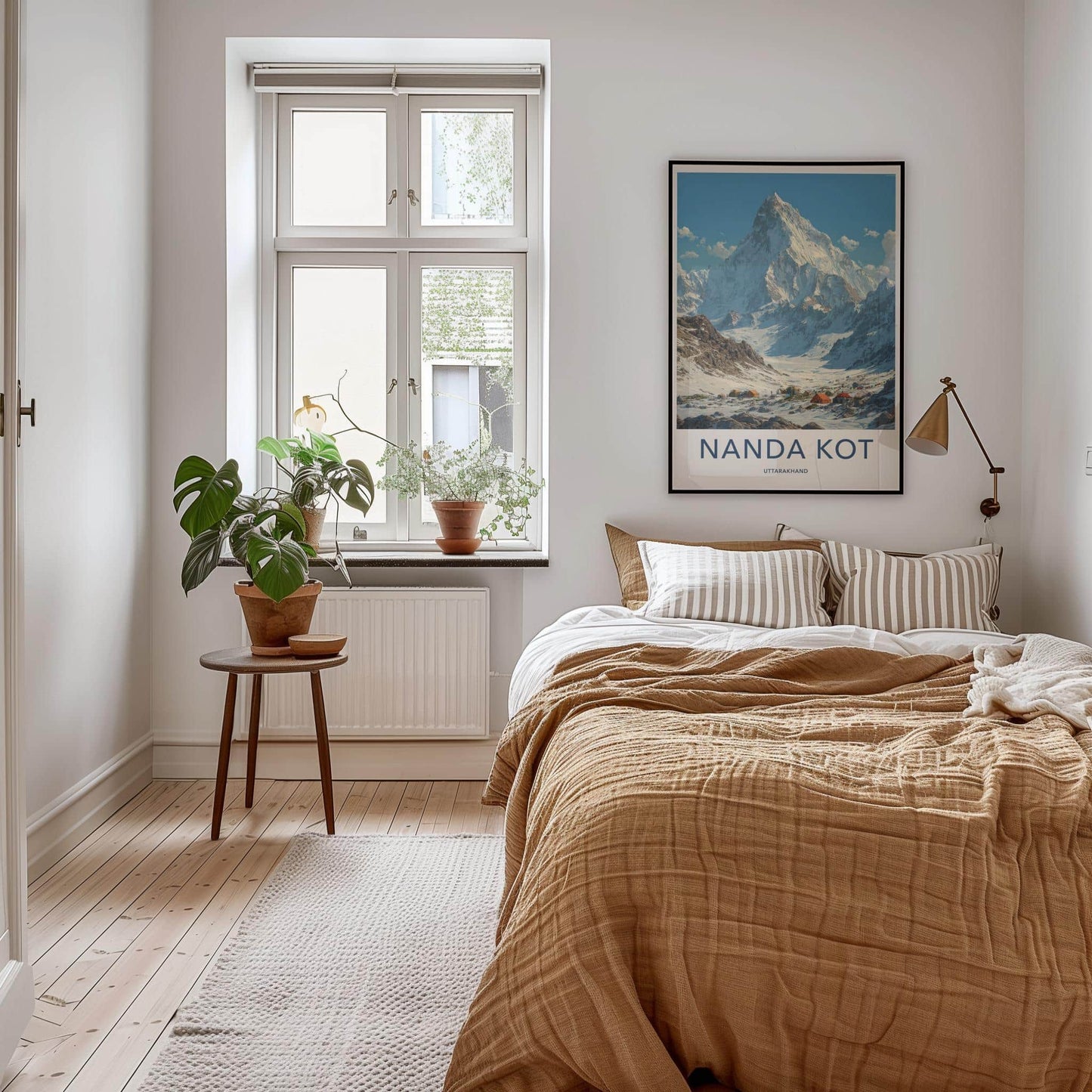 Nanda Kot Poster - India Travel Print - Uttarakhand Alpine Camp Lounge Decor