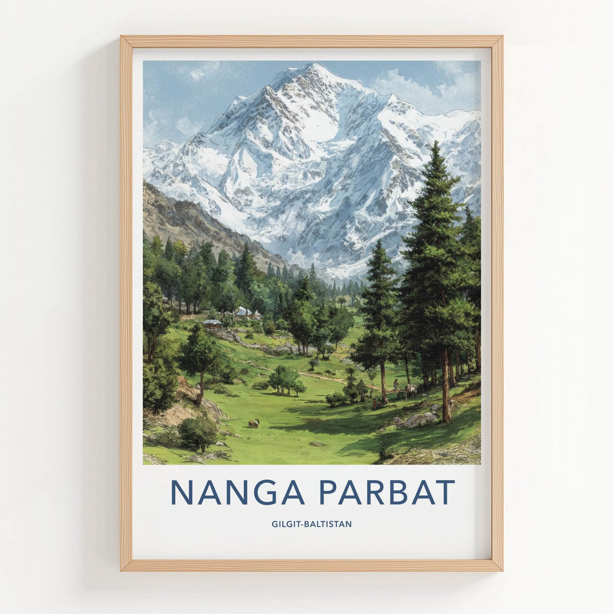 Nanga Parbat Poster - Pakistan Snow Capped Mountains Wall Art