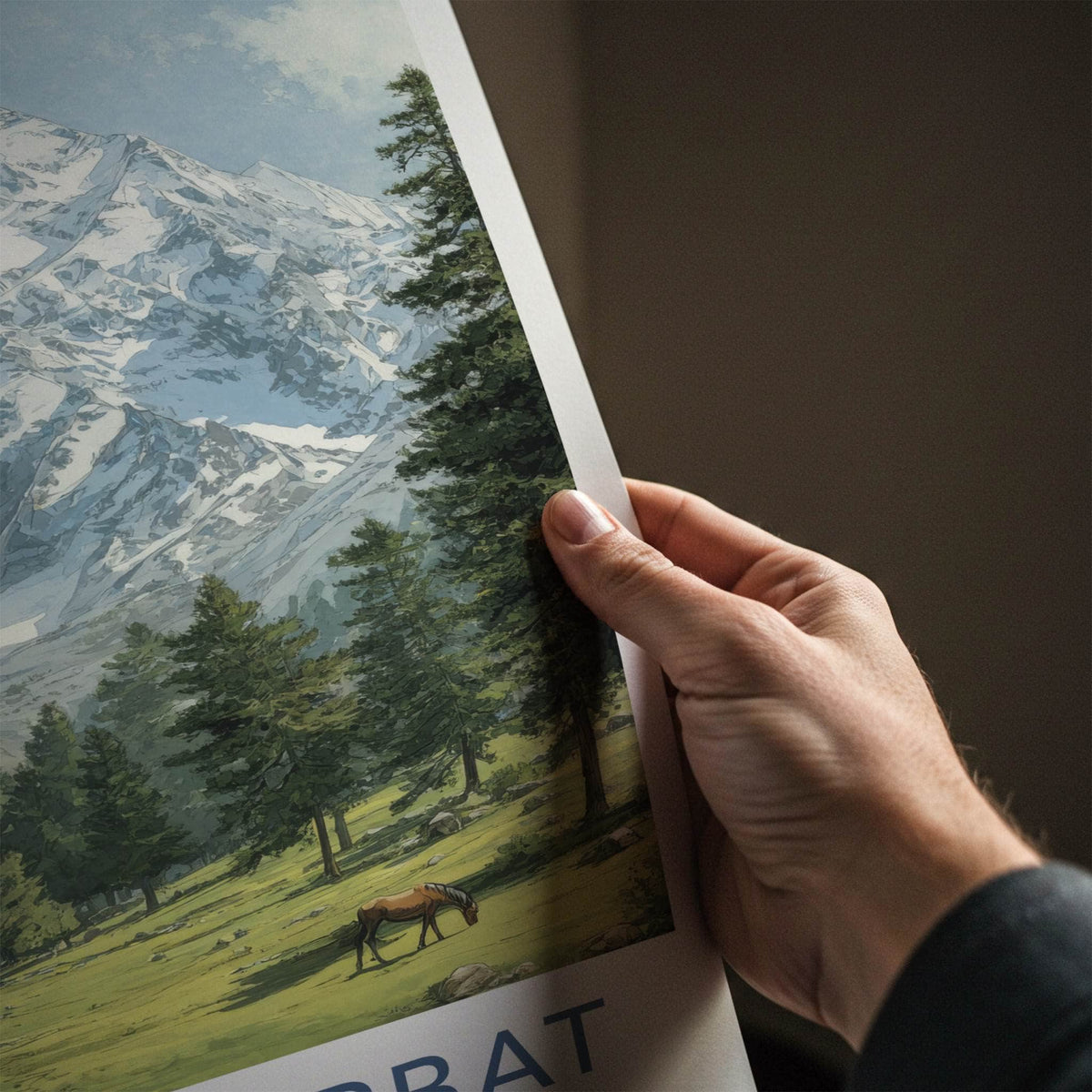 Nanga Parbat Poster - Pakistan Snow Covered Peaks Art