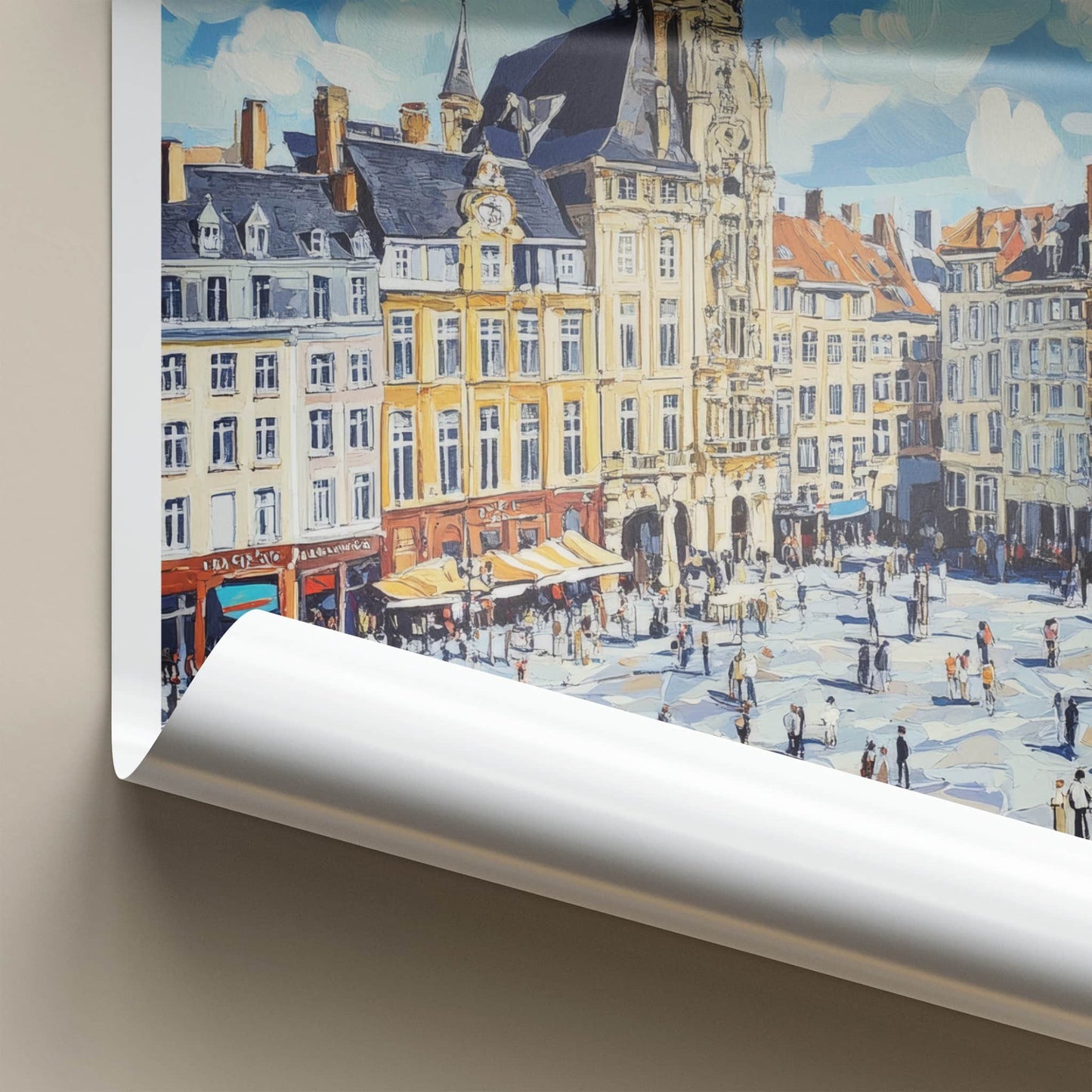 Nantes Poster - France Framed Print - Vibrant Urban Scene Lounge Decor