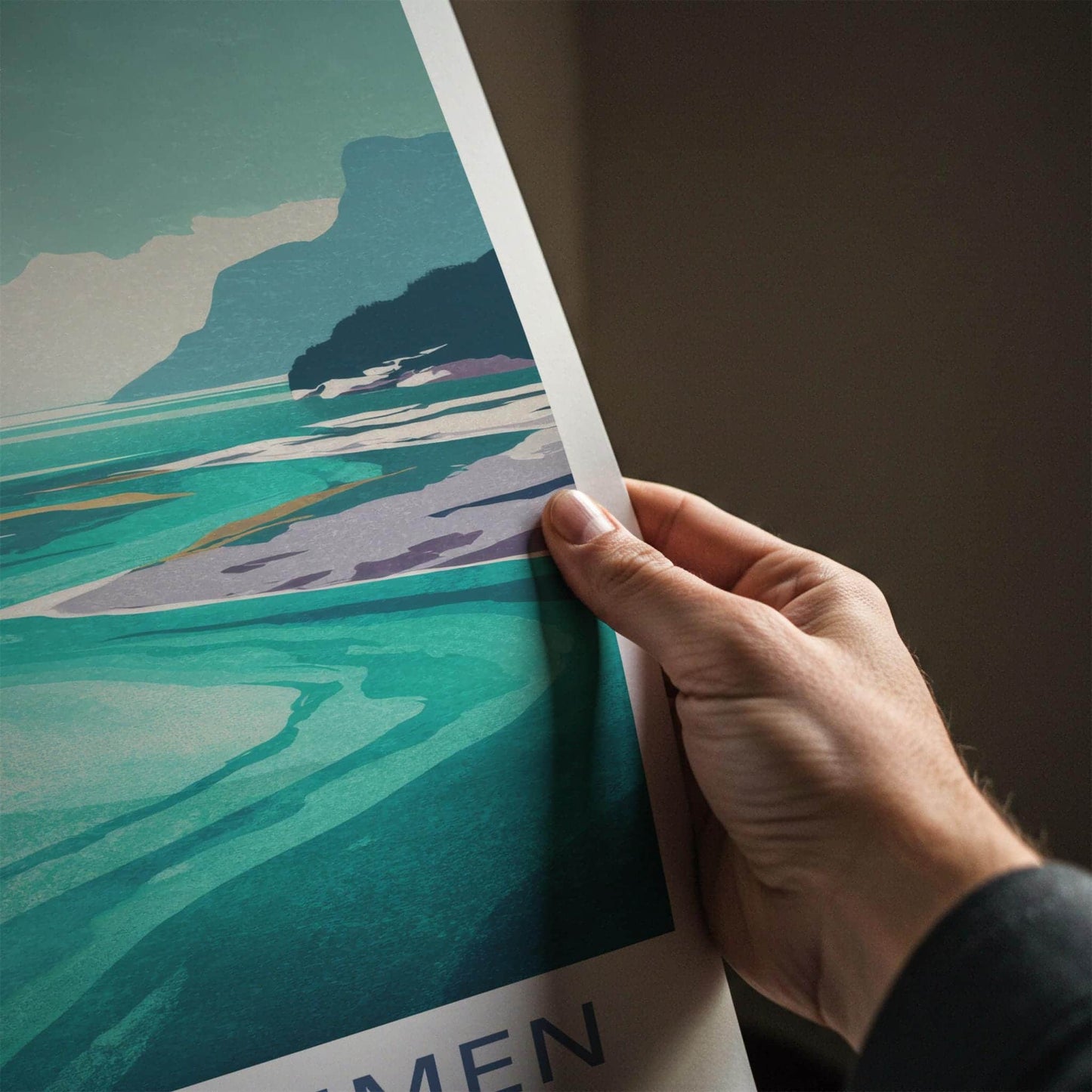 NAPPSTRAUMEN Poster - Norway Travel Art - Vibrant Fjord Landscape Home Decor