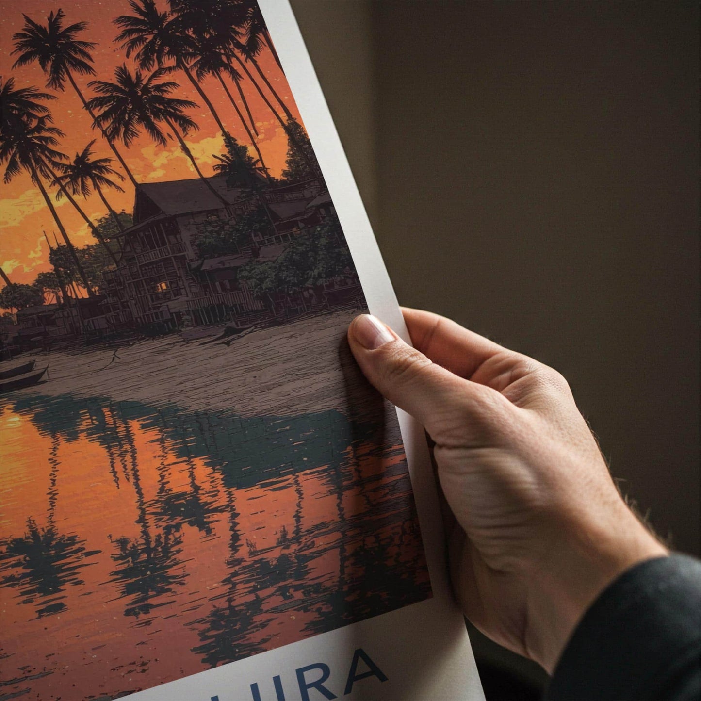 Narikel Jinjira Poster - Bangladesh Travel Art - Tropical Sunset Beach Home Decor