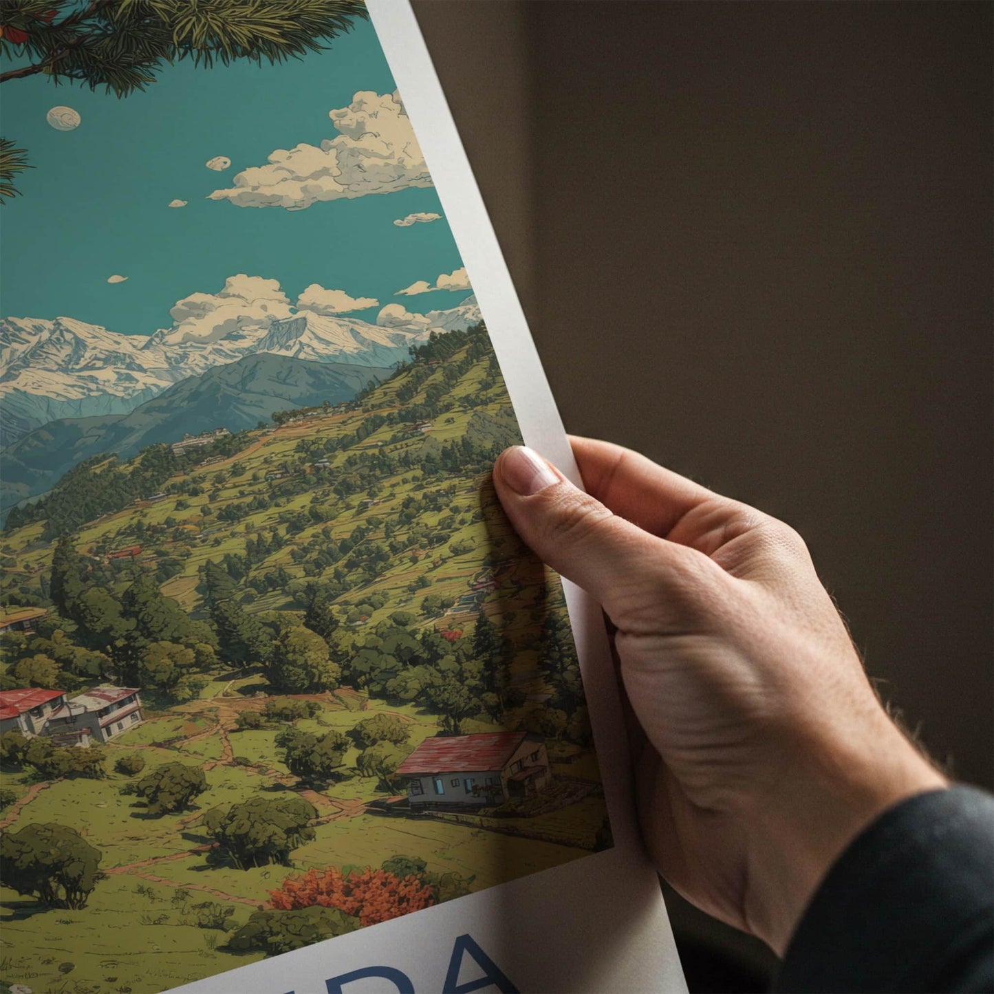 Narkanda Poster - India Himachal Pradesh Snowy Mountains Home Decor