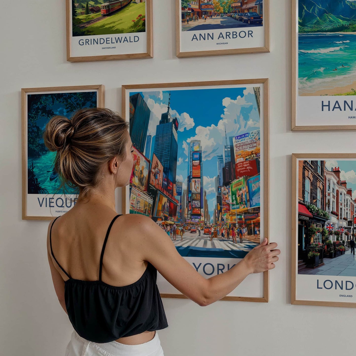New York Poster - New York Travel Art - Vibrant City Streets Home Decor