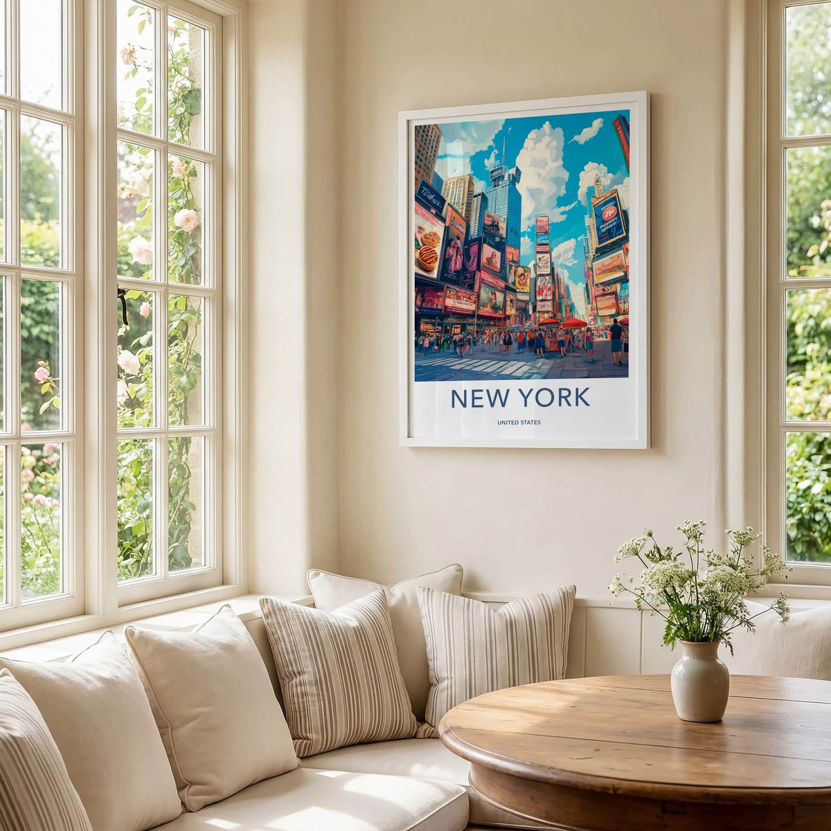 New York Poster - New York Wall Art - Vibrant Times Square Home Decor