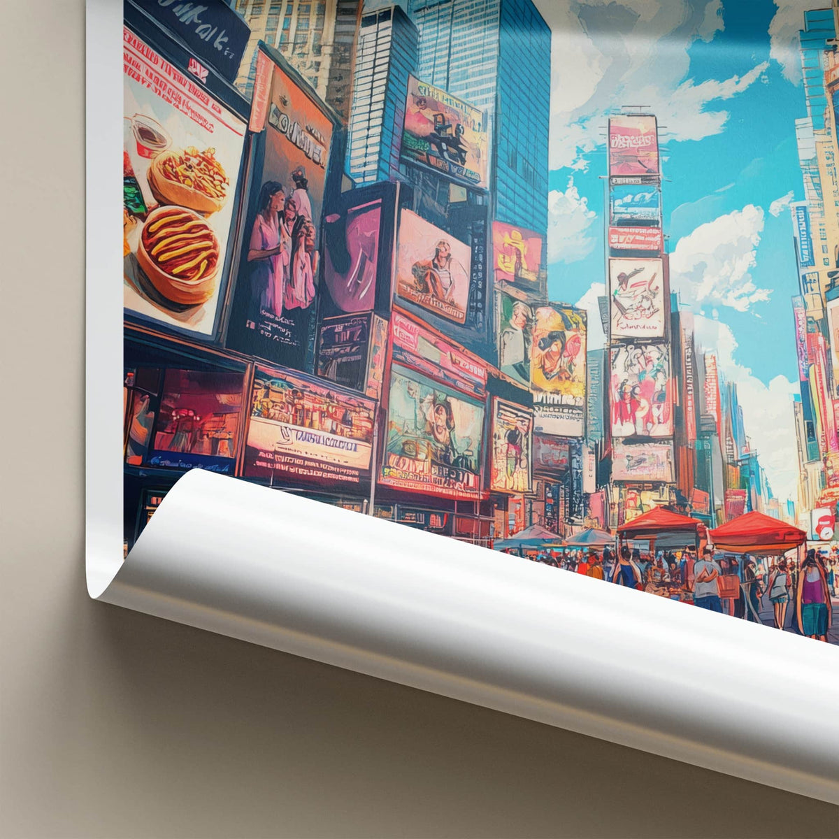 New York Poster - New York Wall Art - Vibrant Times Square Home Decor