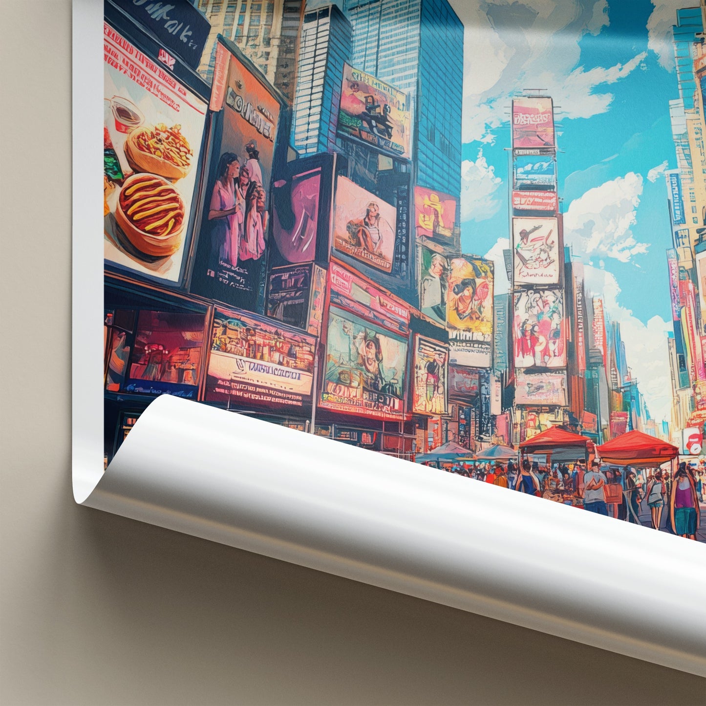New York Poster - New York Wall Art - Vibrant Times Square Home Decor