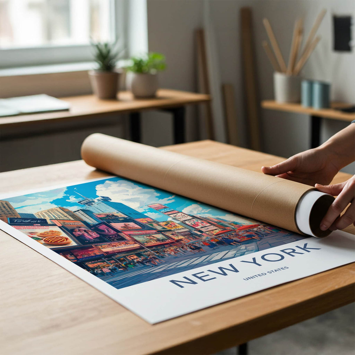 New York Poster - New York Wall Art - Vibrant Times Square Home Decor