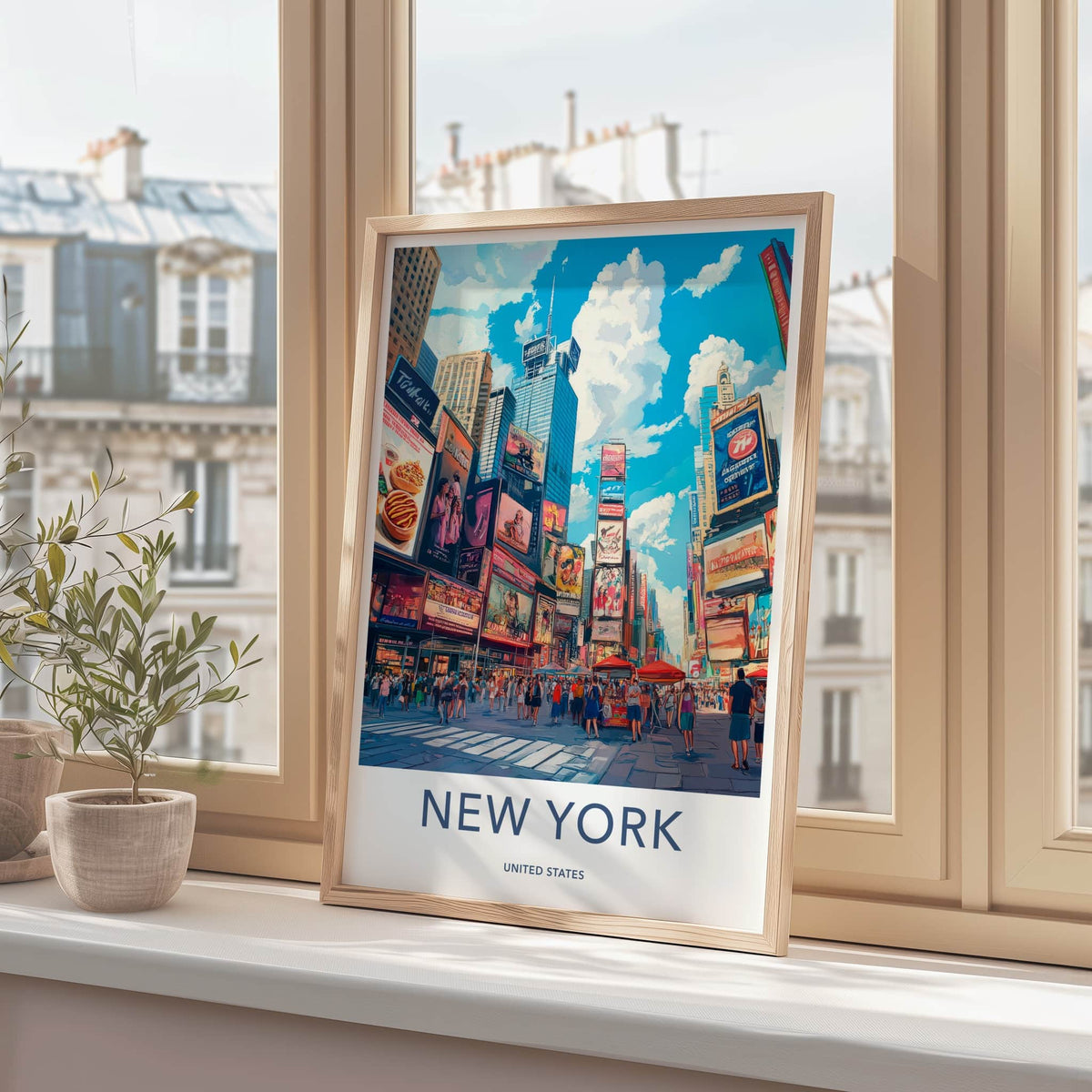 New York Poster - New York Wall Art - Vibrant Times Square Home Decor