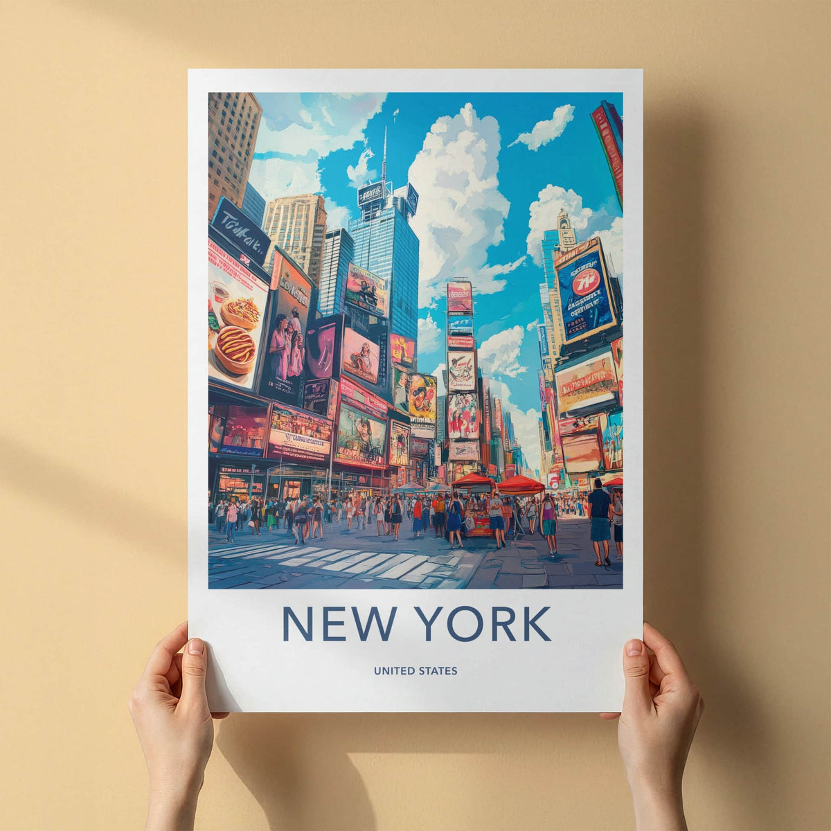 New York Poster - New York Wall Art - Vibrant Times Square Home Decor