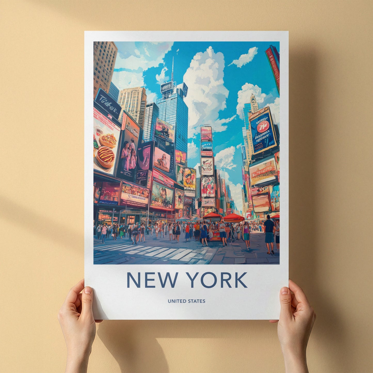 New York Poster - New York Wall Art - Vibrant Times Square Home Decor
