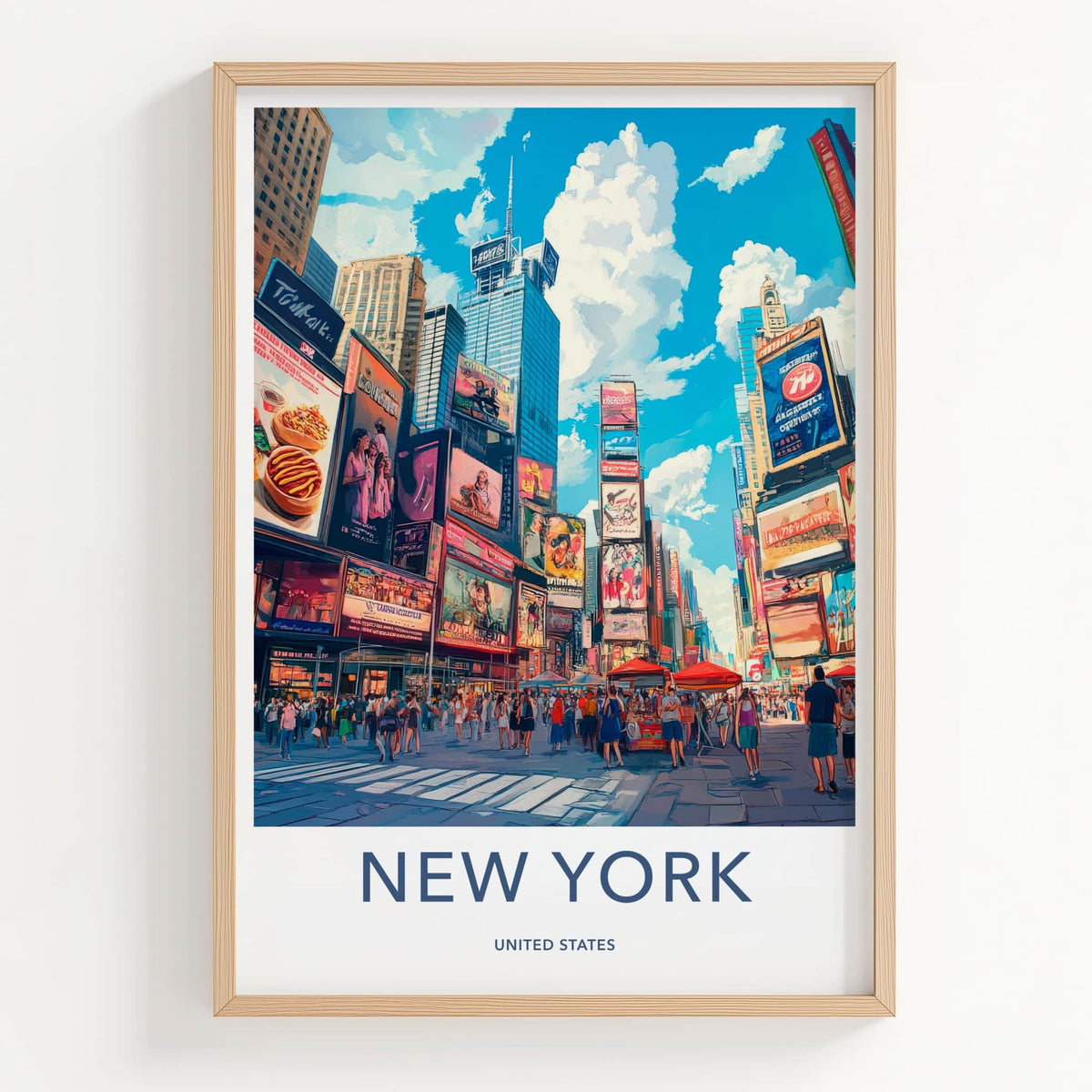 New York Poster - New York Wall Art - Vibrant Times Square Home Decor