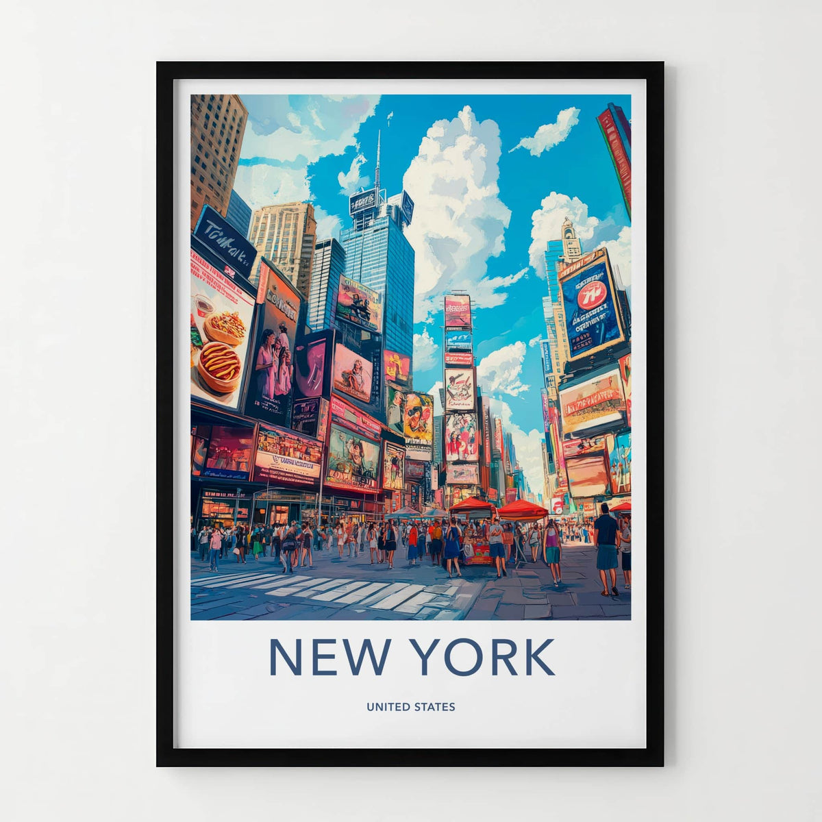New York Poster - New York Wall Art - Vibrant Times Square Home Decor