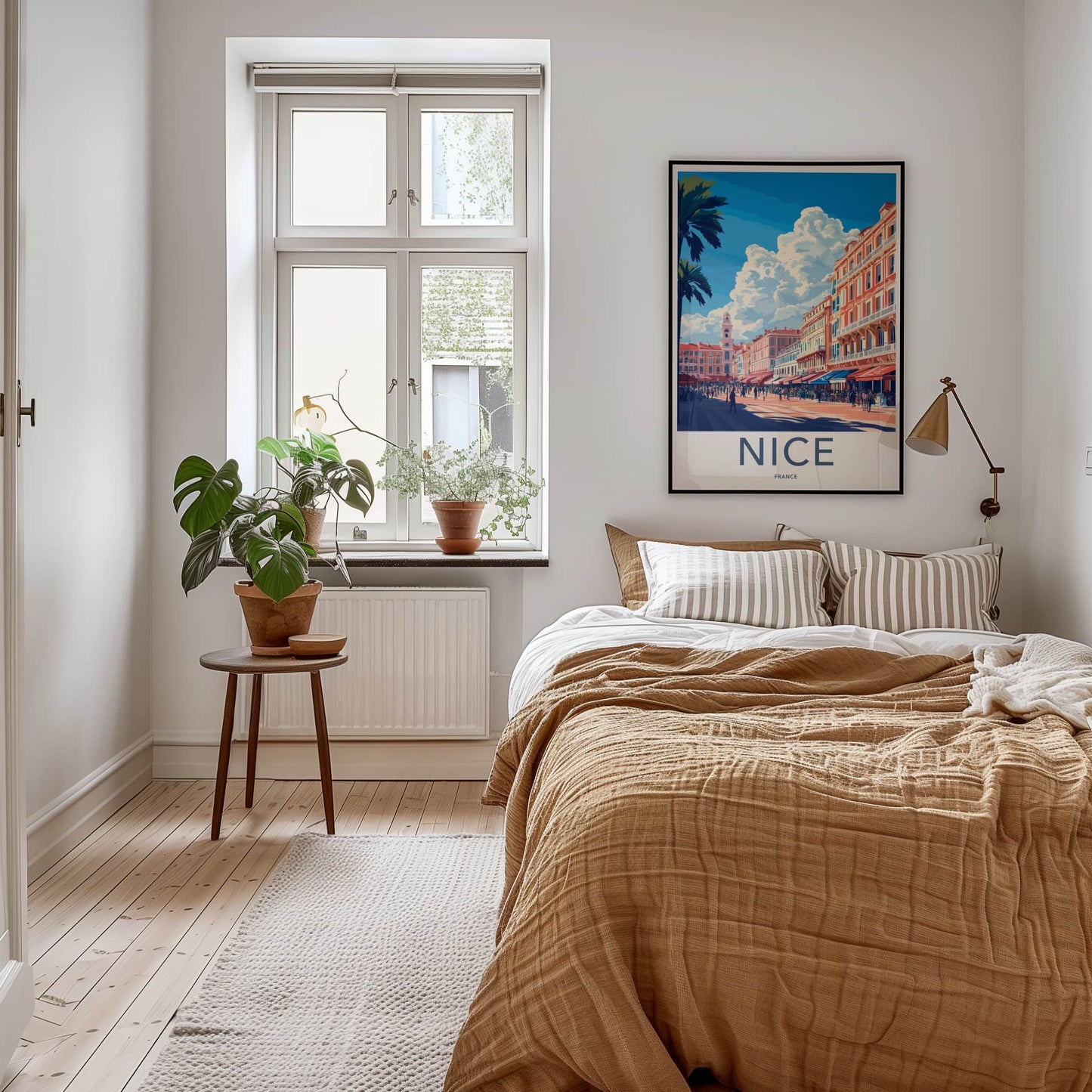 Nice Poster - France Travel Art - Lively Promenade Vista Home Decor