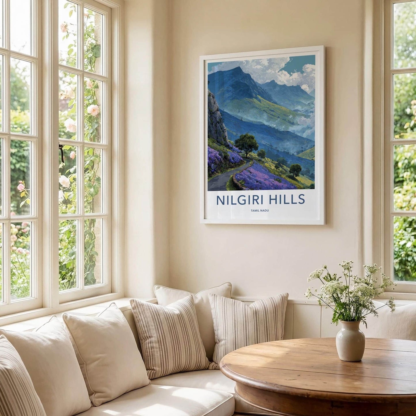 Nilgiri Hills Poster - India Fine Art - Tamil Nadu Misty Mountain Road Gift