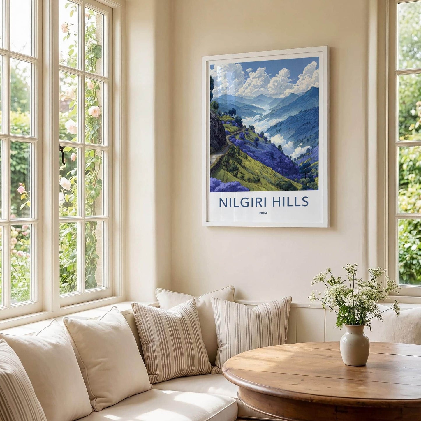 Nilgiri Hills Poster - India Wall Art - Tamil Nadu Misty Mountain Road Gift