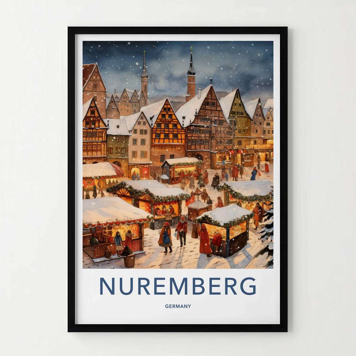 Nuremberg Poster - German Holiday Poster Featuring Festive Christmas