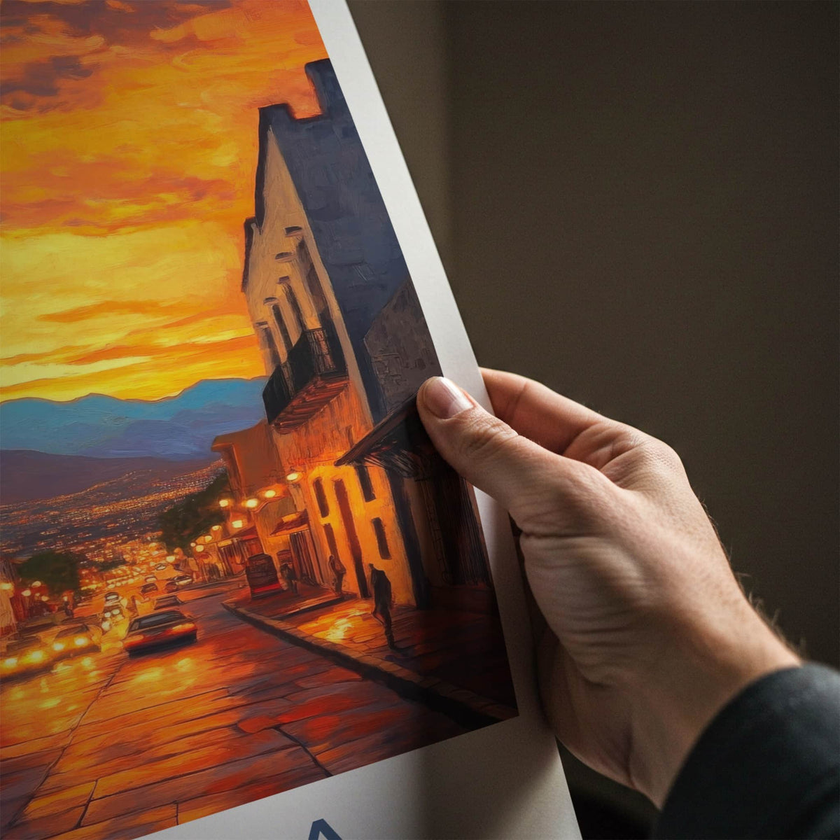 Oaxaca Poster - Mexico Travel Art - Vibrant City Sunset Home Decor