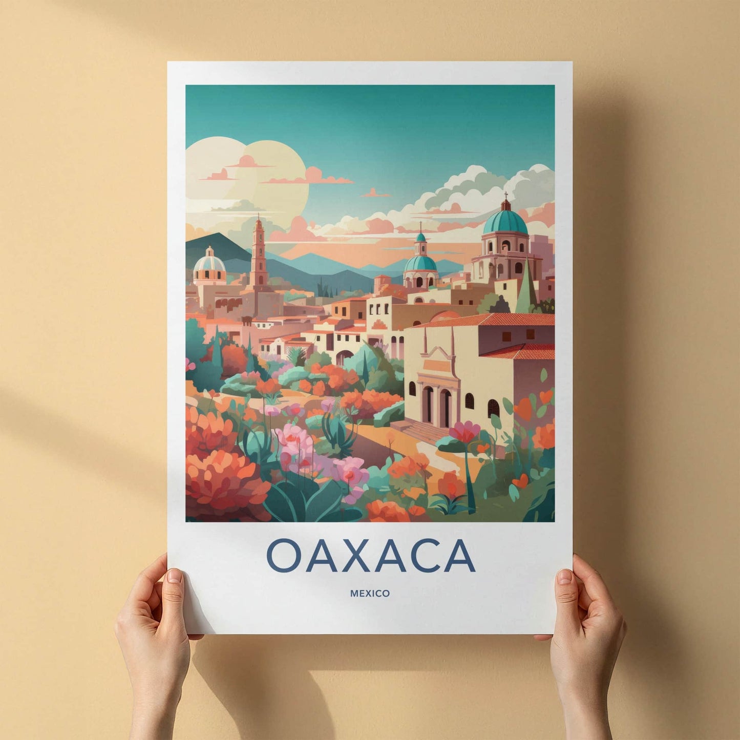 Oaxaca Poster - Mexico Travel Art - Vibrant Urban Gardens Home Decor