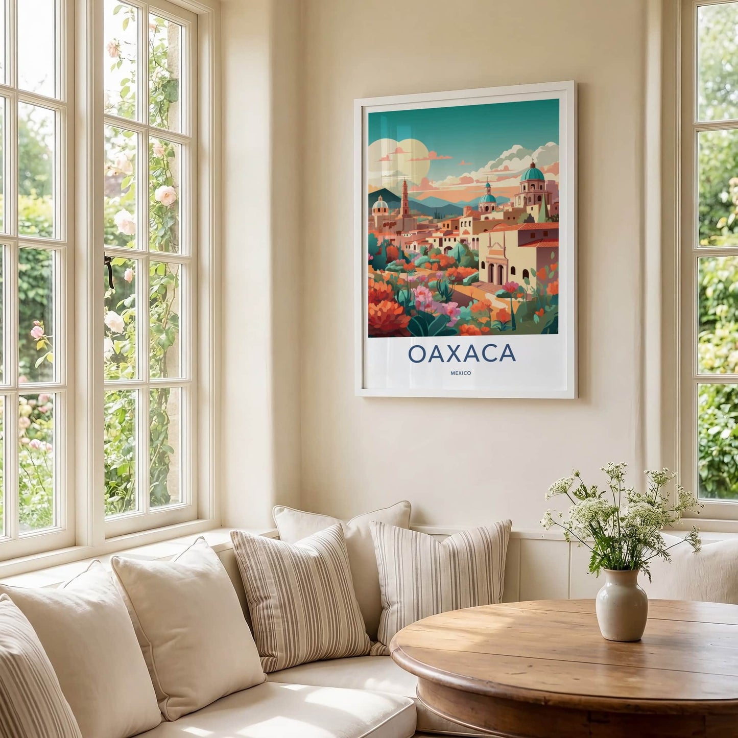 Oaxaca Poster - Mexico Travel Art - Vibrant Urban Gardens Home Decor
