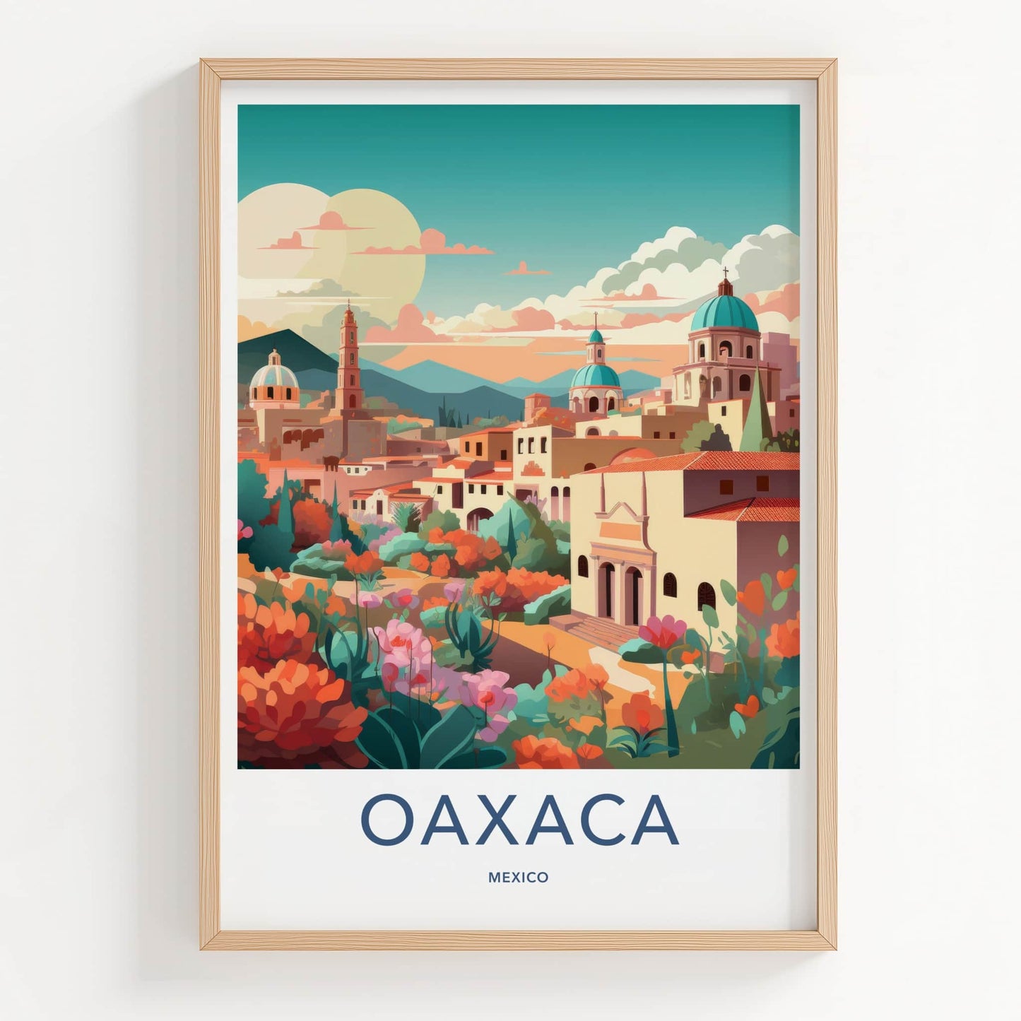 Oaxaca Poster - Mexico Travel Art - Vibrant Urban Gardens Home Decor