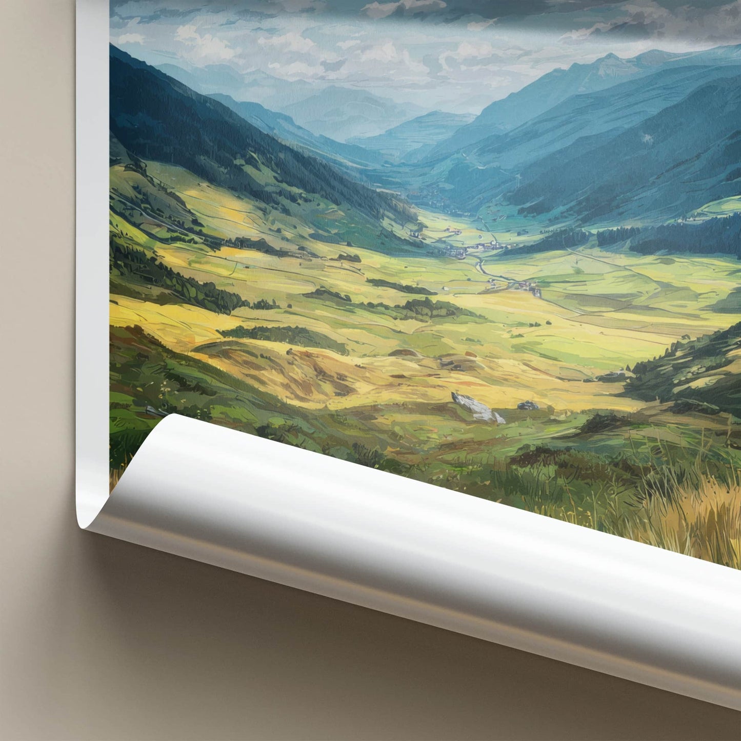 Obernberg Poster - Austria Art Print - Alpine Valley Sunset Wall Decor