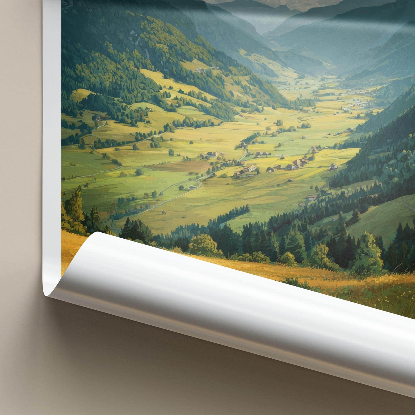 Obernberg Poster - Austria Travel Art - Mountain Valley Village Home Decor