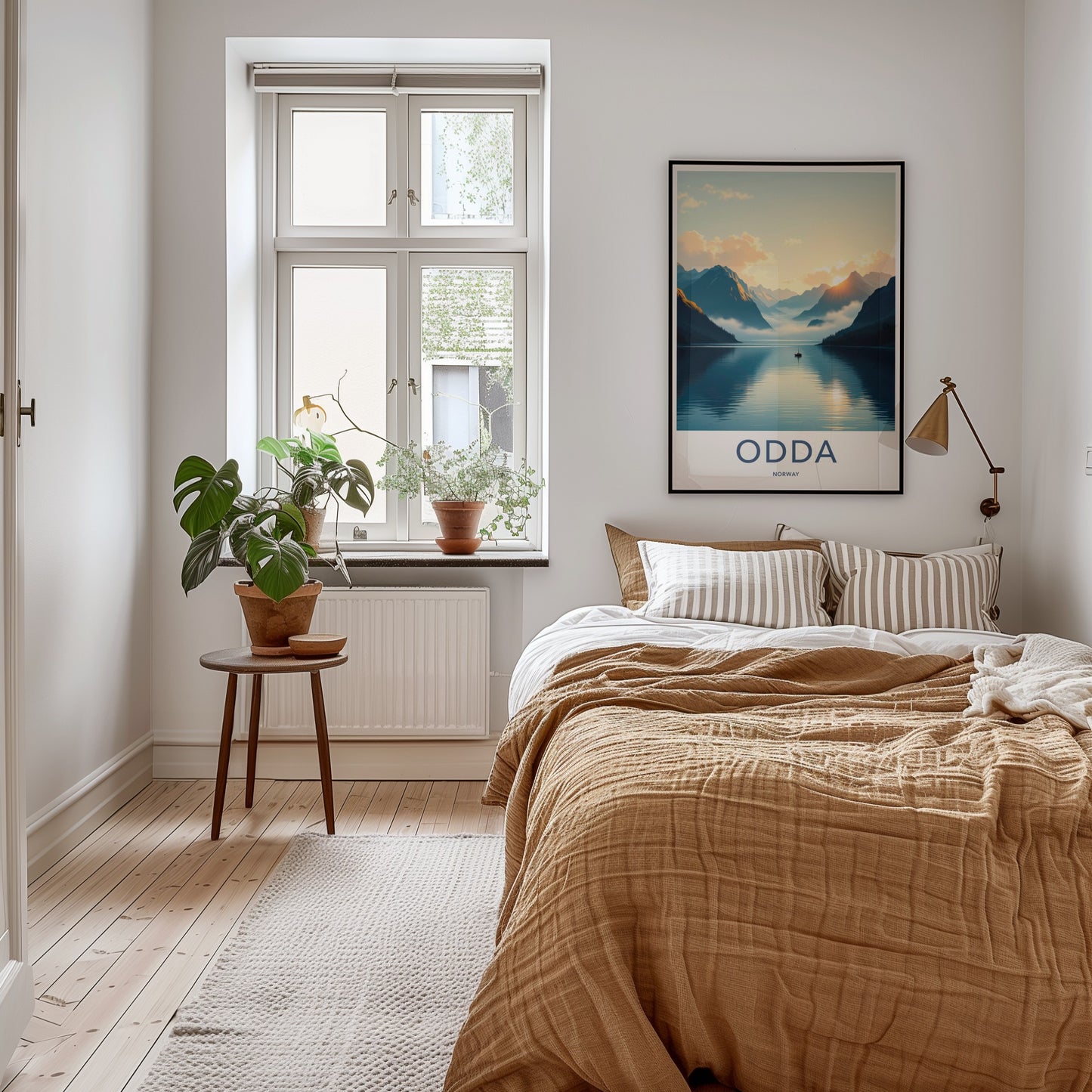 Odda Poster - Norway Travel Art - Mountain Lake Sunrise Home Decor