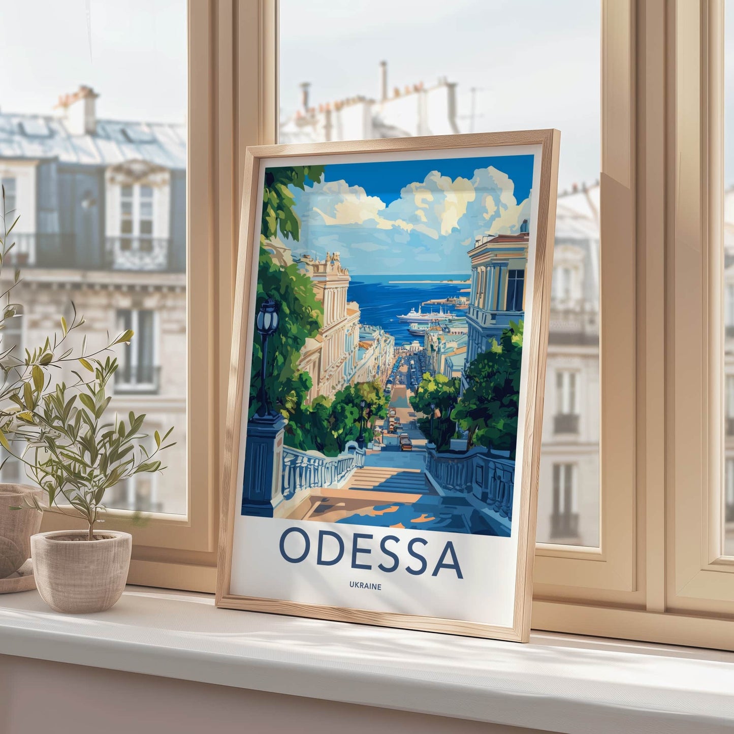 Odessa Poster - Ukraine Travel Art - Historic City Seascape Home Decor