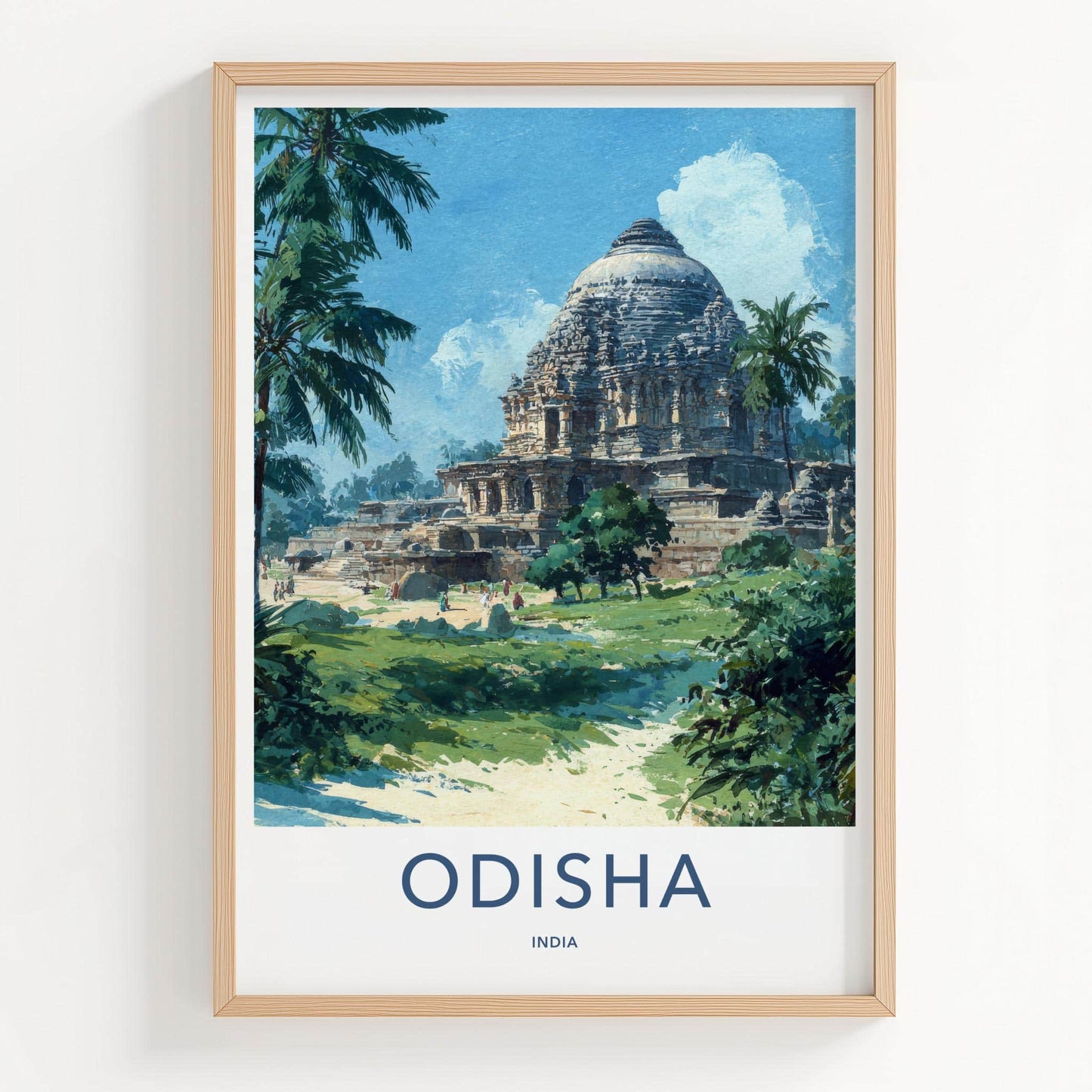 Odisha Poster - India Travel Art - Odisha Ancient Temple Wall Decor